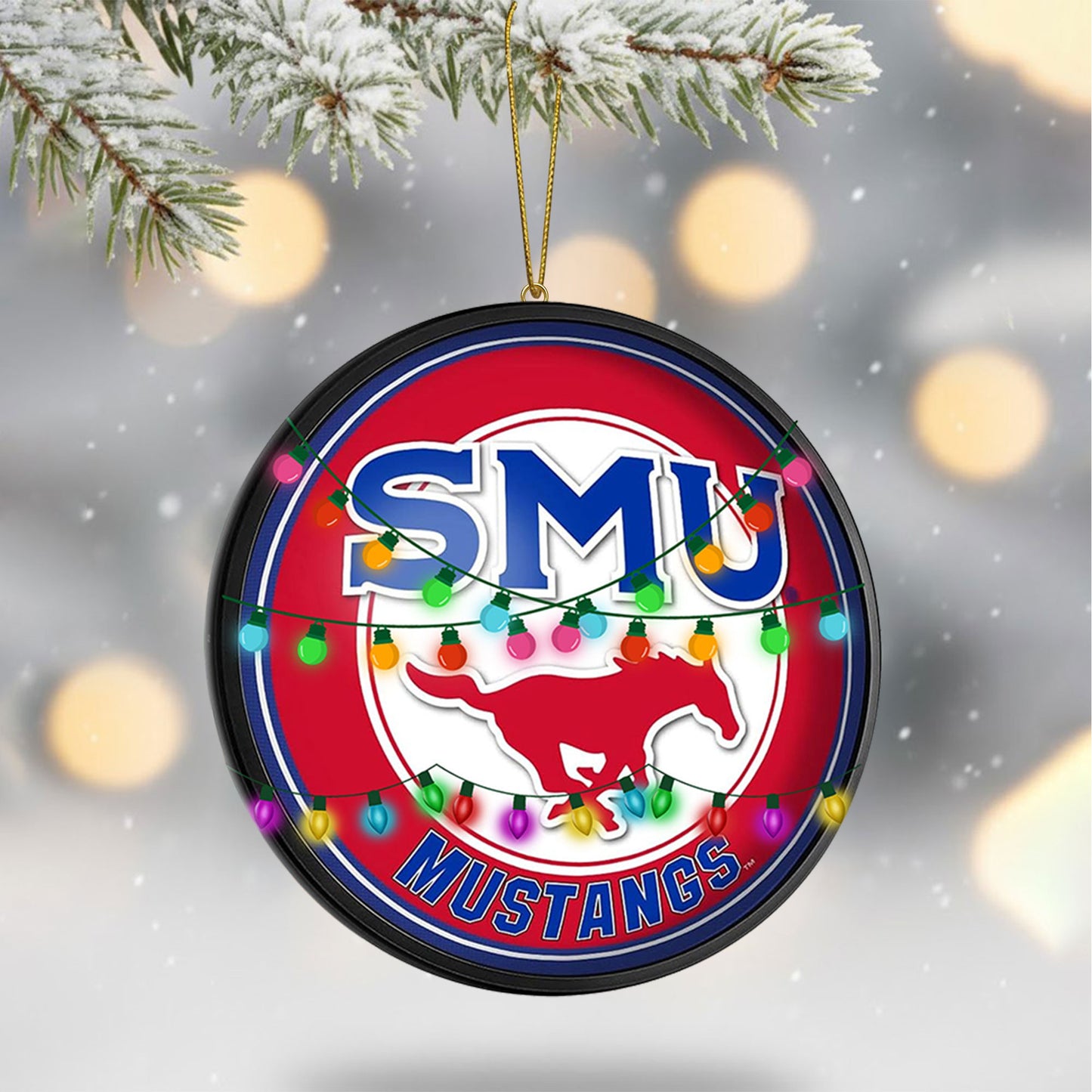 COMBO SMU CHRISTMAS TREE TOPPER WITH ORNAMENT DAT
