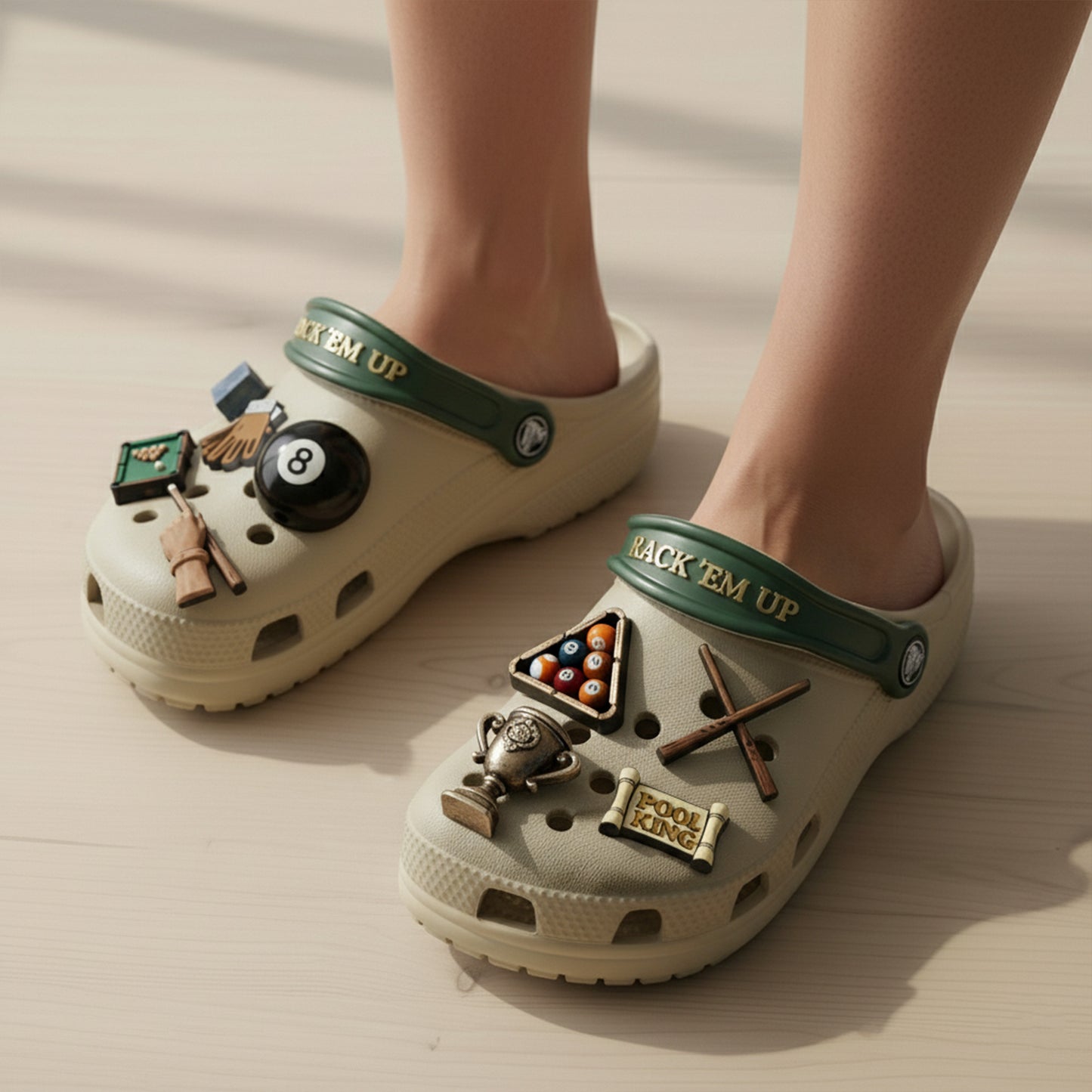 PREMIUM Billiards CLOGS WITH CHARMS LNTH