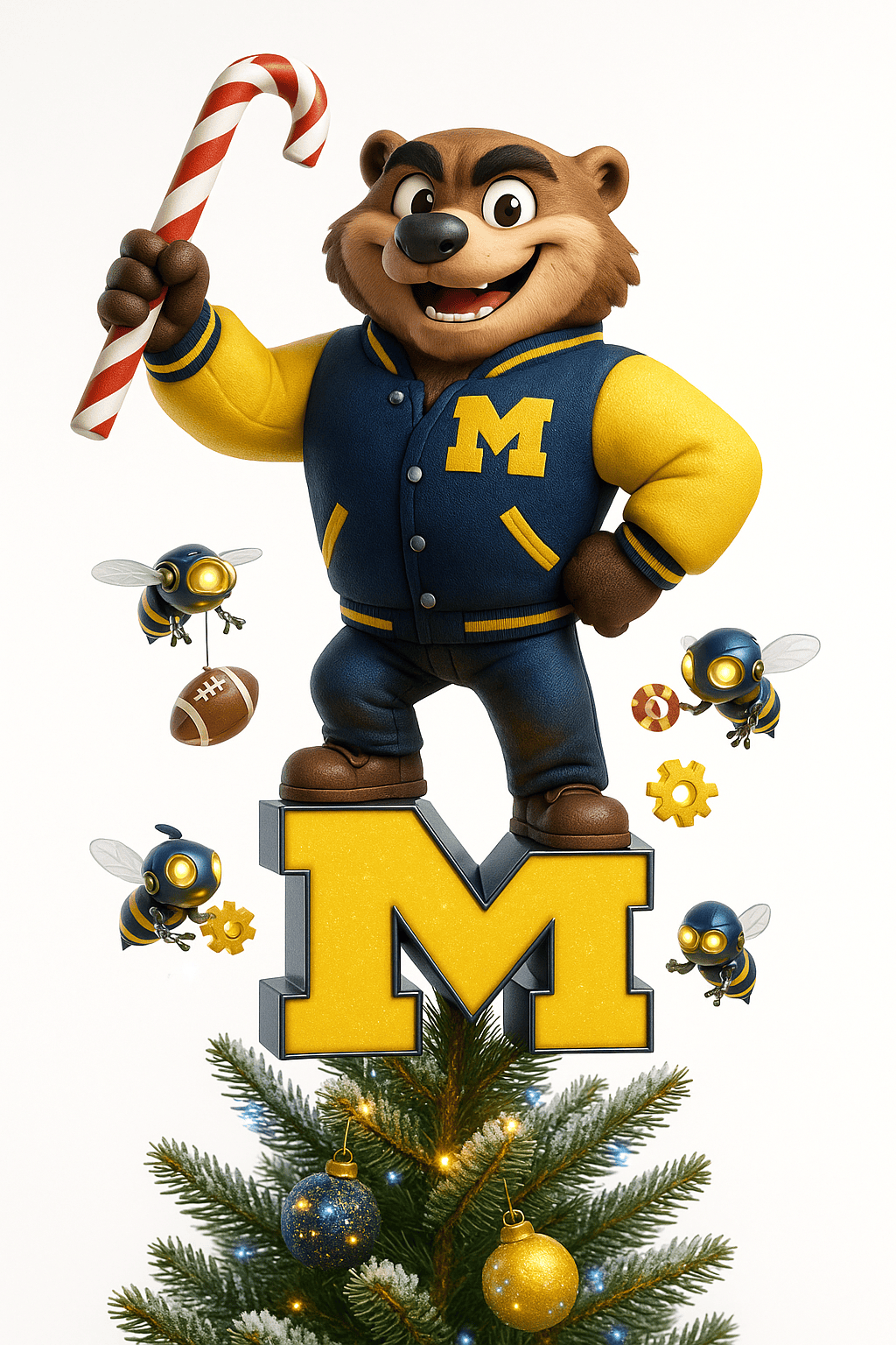 COMBO GTYJ CHRISTMAS TREE TOPPER WITH ORNAMENT DAT