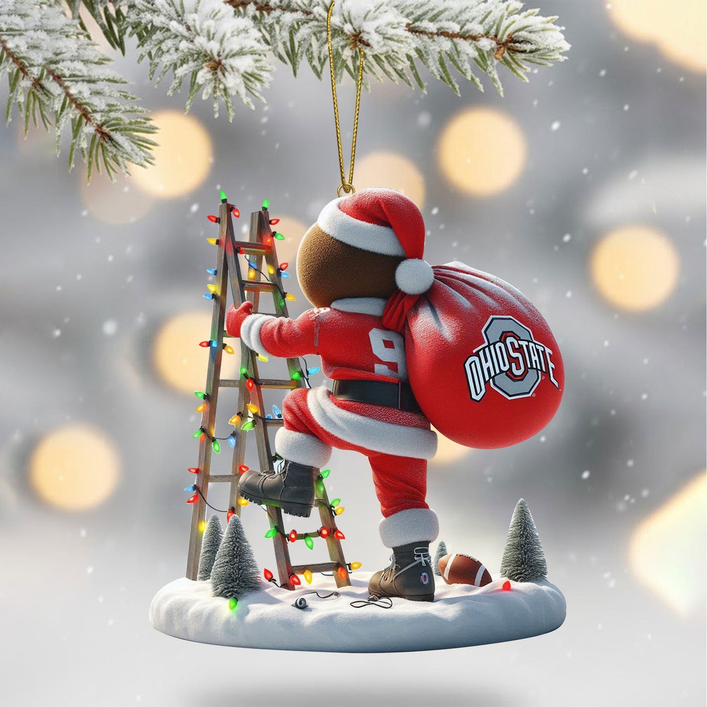 COMBO OSB CHRISTMAS TREE TOPPER WITH ORNAMENT DAT