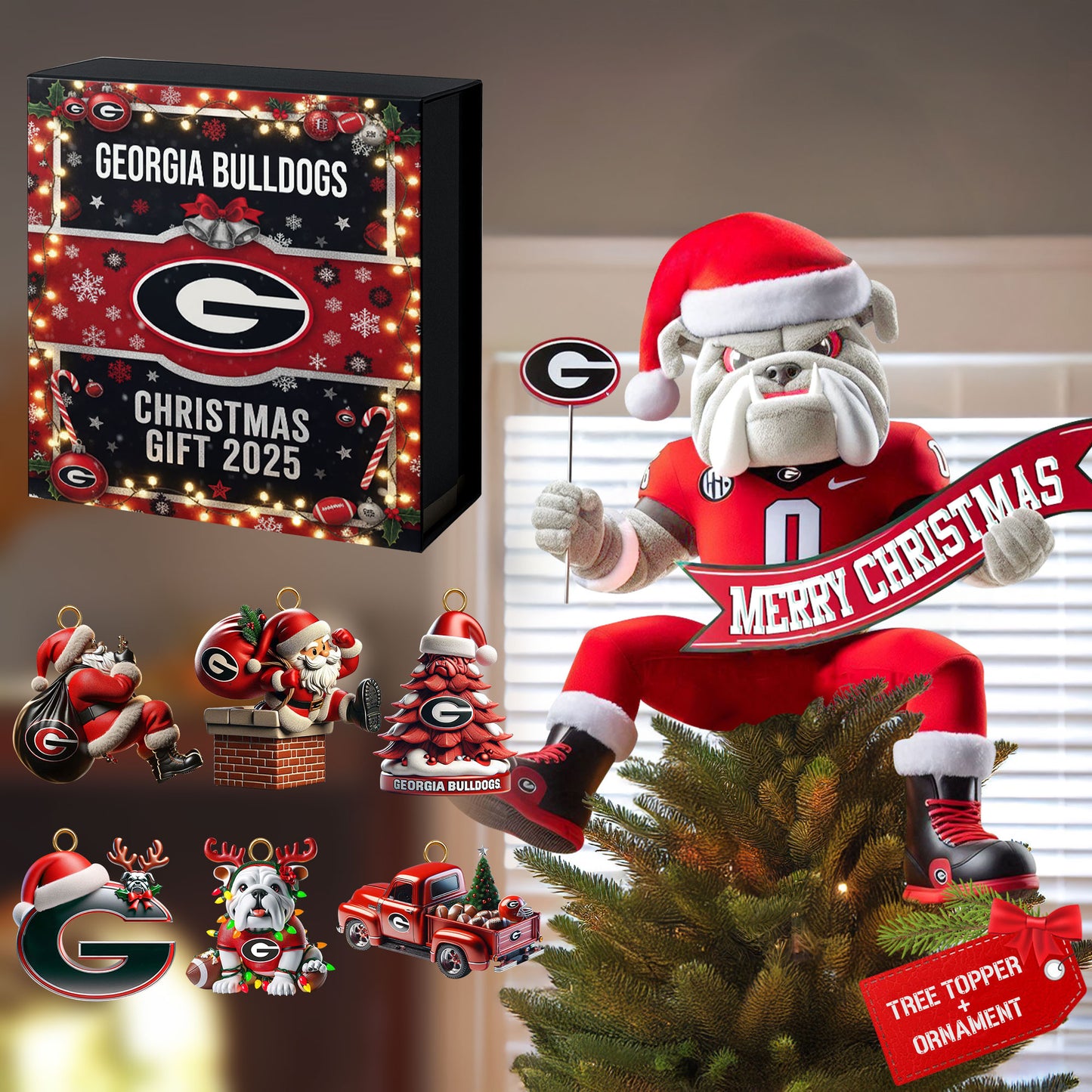 COMBO GGBD CHRISTMAS TREE TOPPER WITH ORNAMENT DAT