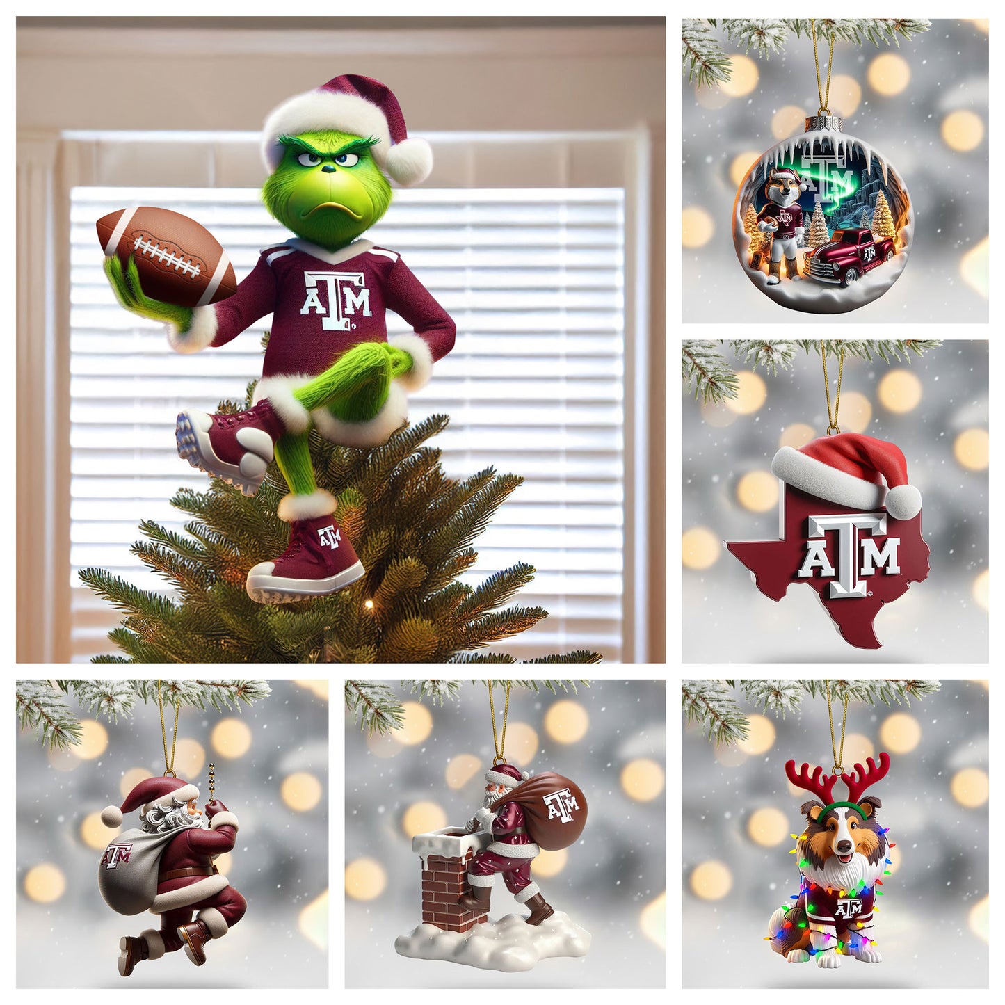 COMBO TAMA CHRISTMAS TREE TOPPER WITH ORNAMENT DAT