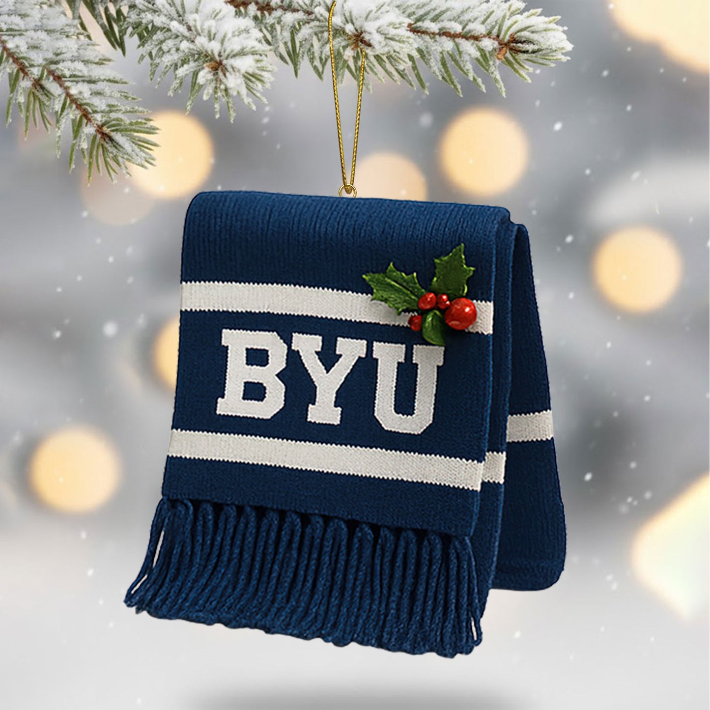COMBO BYU CHRISTMAS TREE TOPPER WITH ORNAMENT DAT