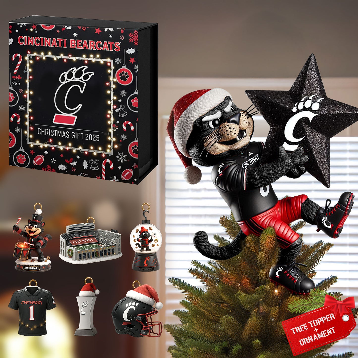 COMBO CCBC CHRISTMAS TREE TOPPER WITH ORNAMENT DAT