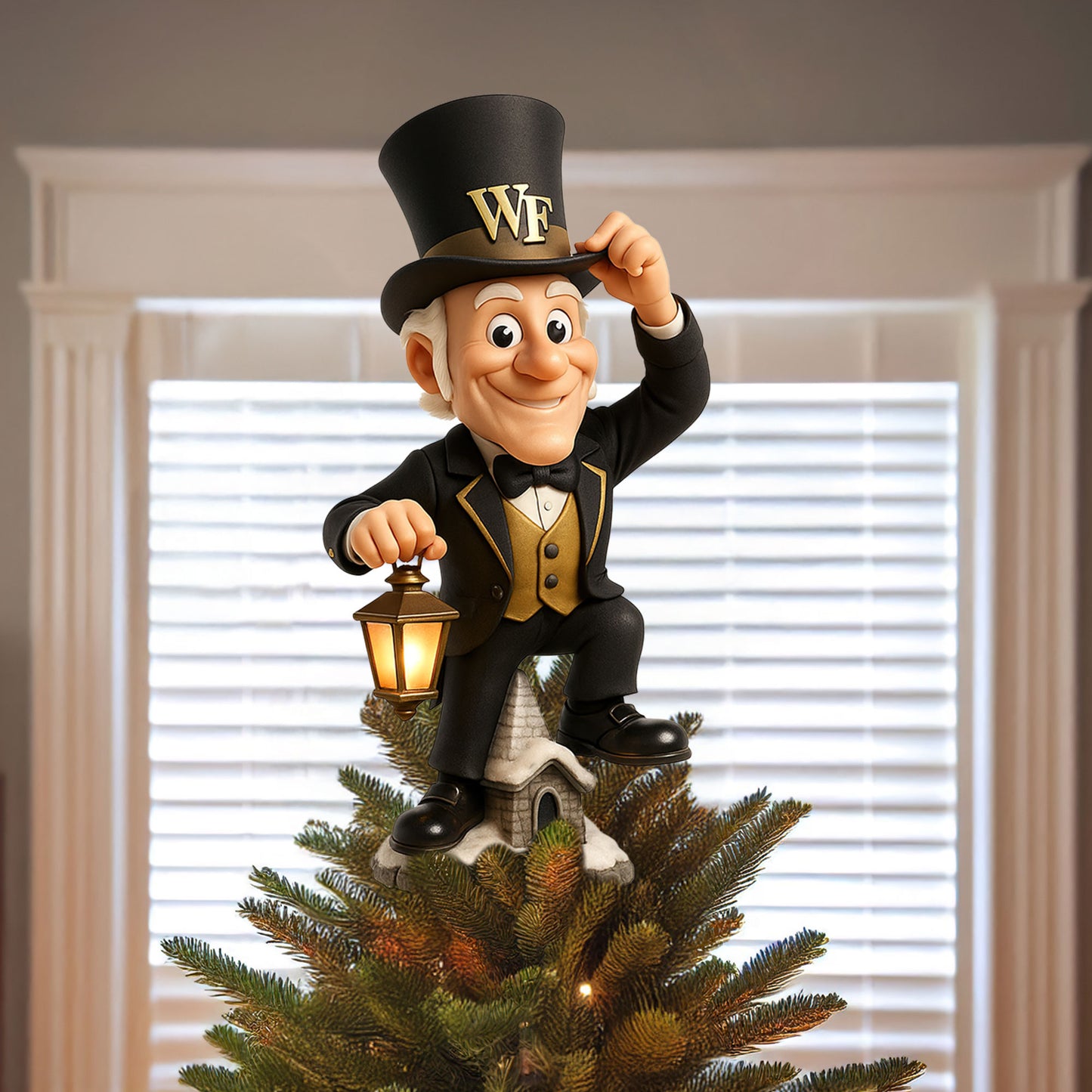 COMBO WFDD CHRISTMAS TREE TOPPER WITH ORNAMENT DAT