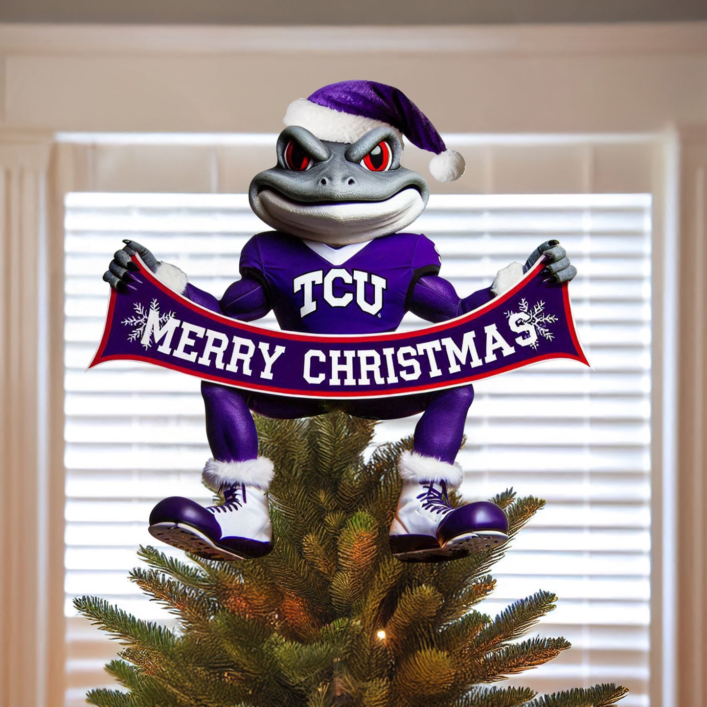 COMBO TCU CHRISTMAS TREE TOPPER WITH ORNAMENT DAT