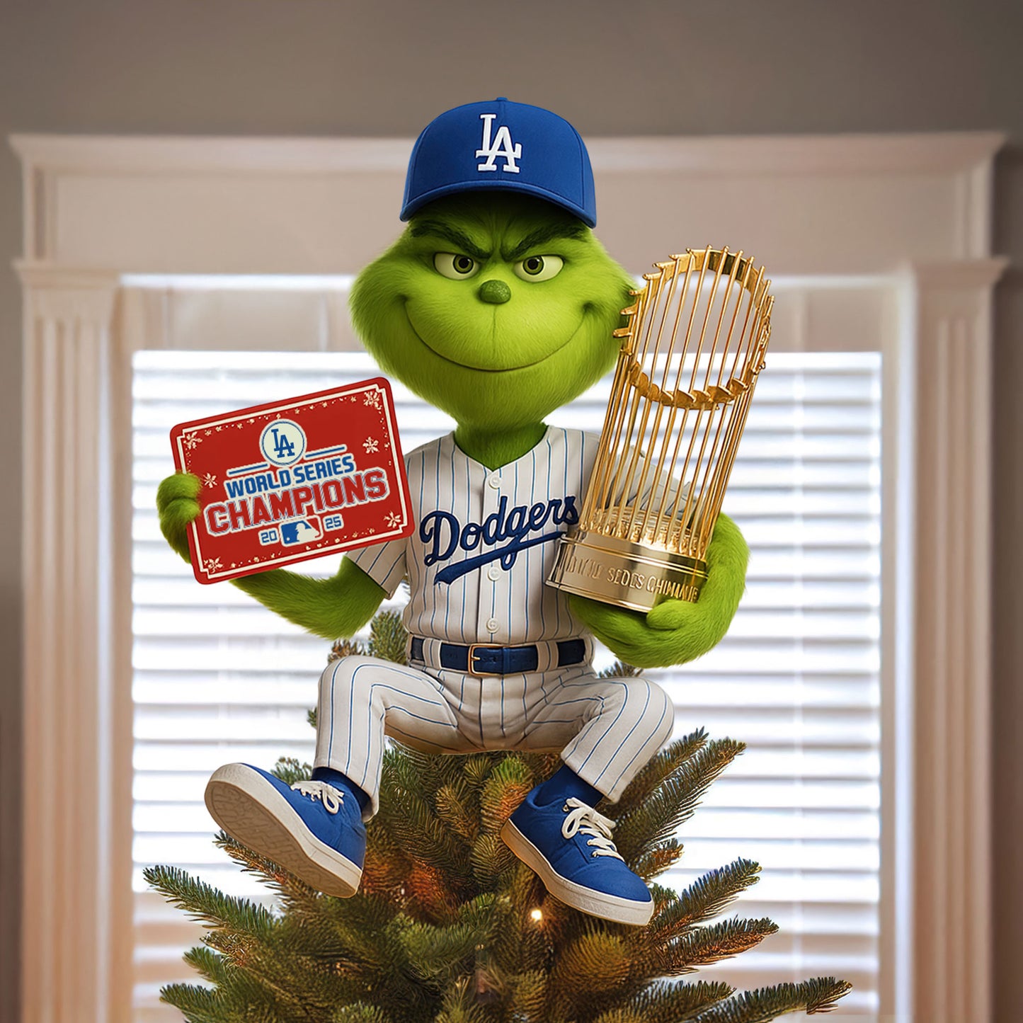 COMBO LAD CHRISTMAS TREE TOPPER WITH ORNAMENT DAT