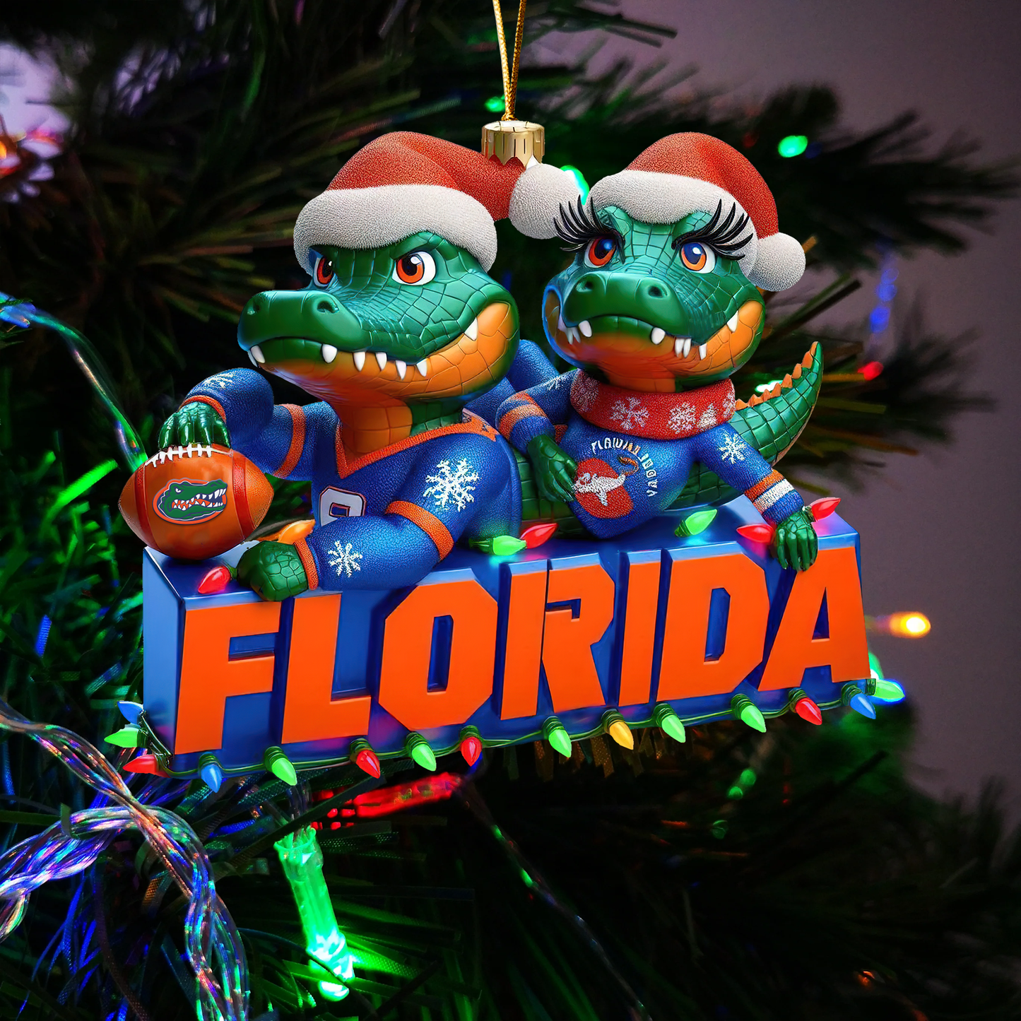 COMBO FGT CHRISTMAS TREE TOPPER WITH ORNAMENT DAT