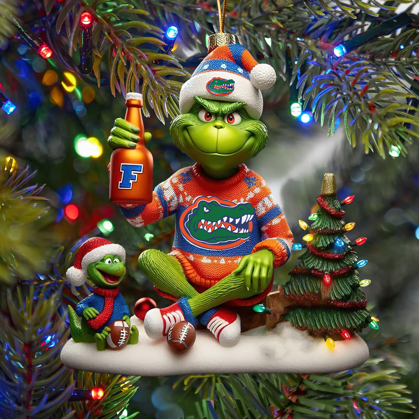 COMBO FGT CHRISTMAS TREE TOPPER WITH ORNAMENT DAT