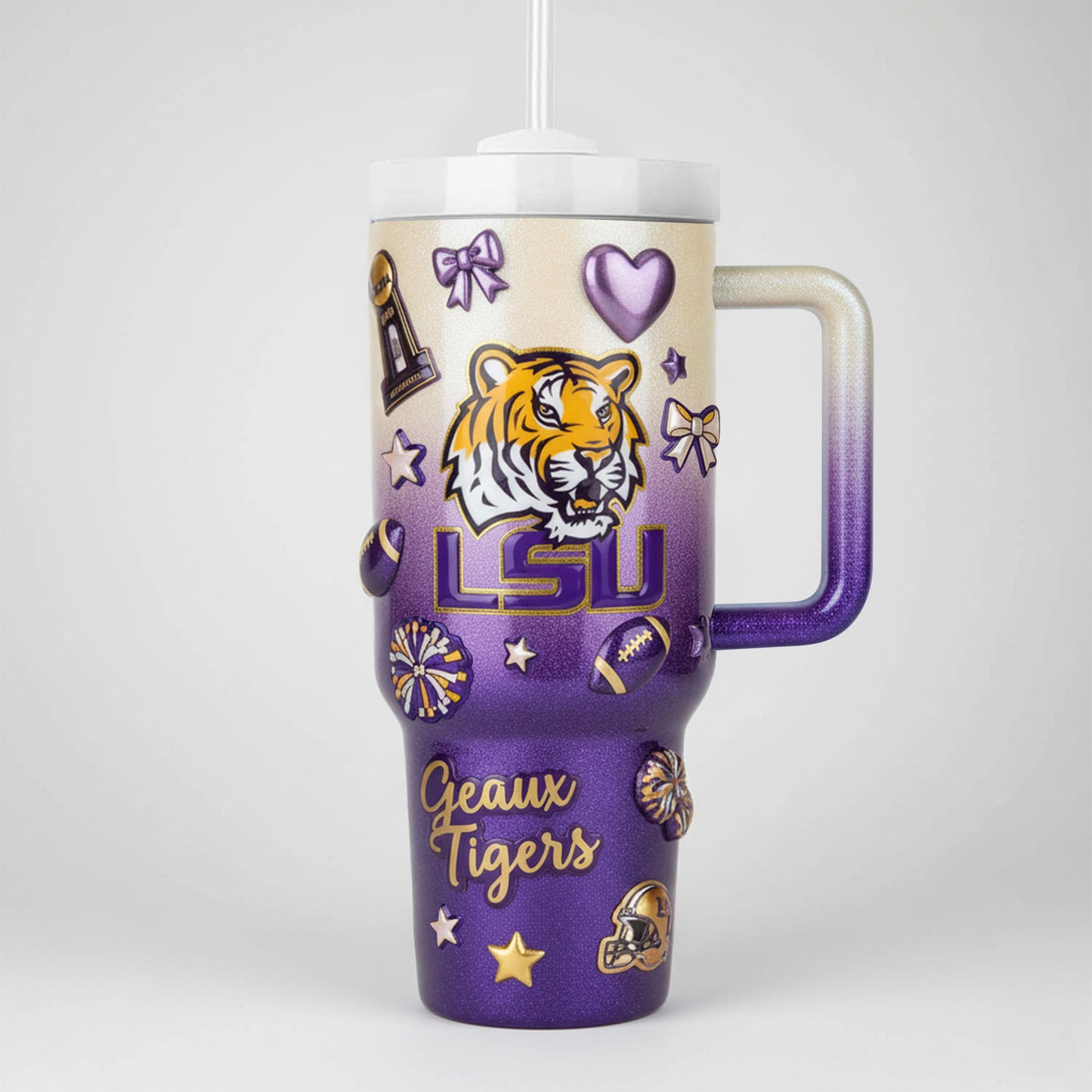 LSU 40oz Tumbler With Handle LNTH