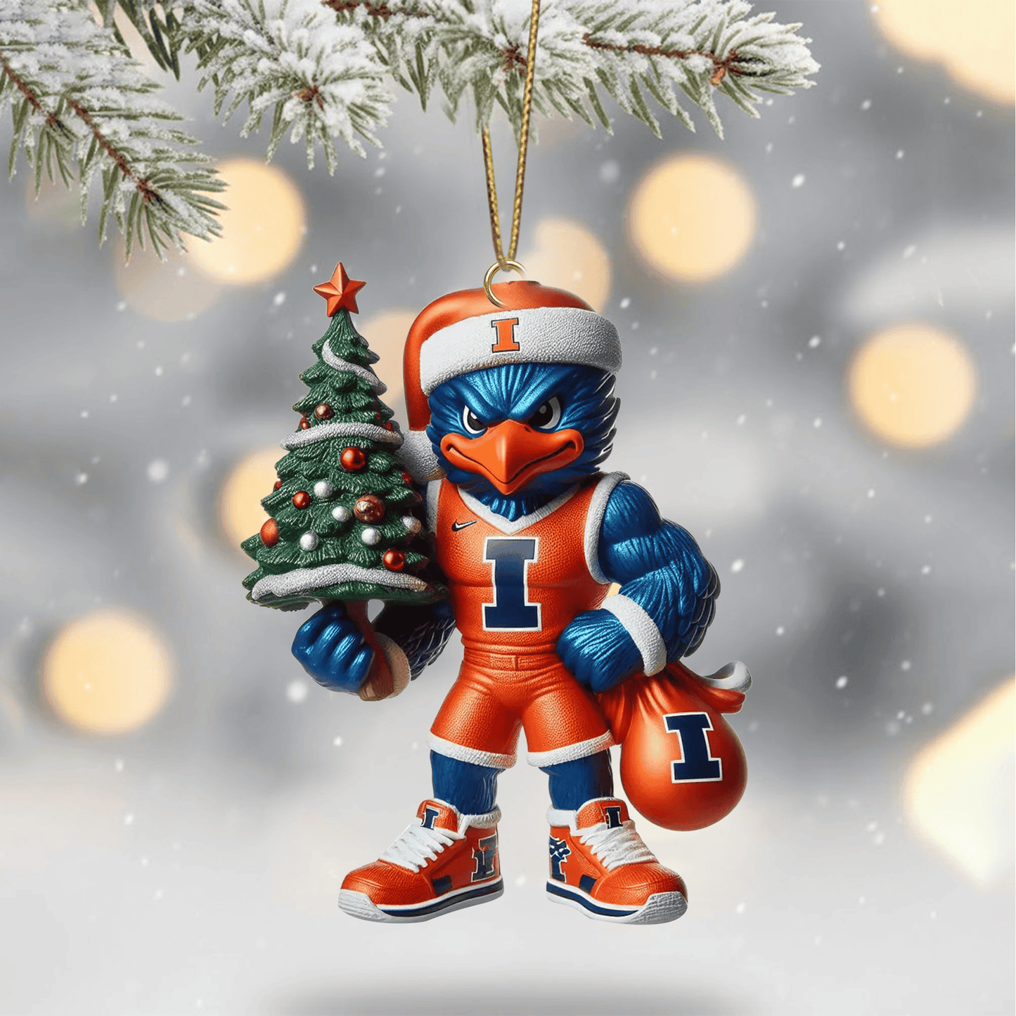 COMBO IFI CHRISTMAS TREE TOPPER WITH ORNAMENT DAT