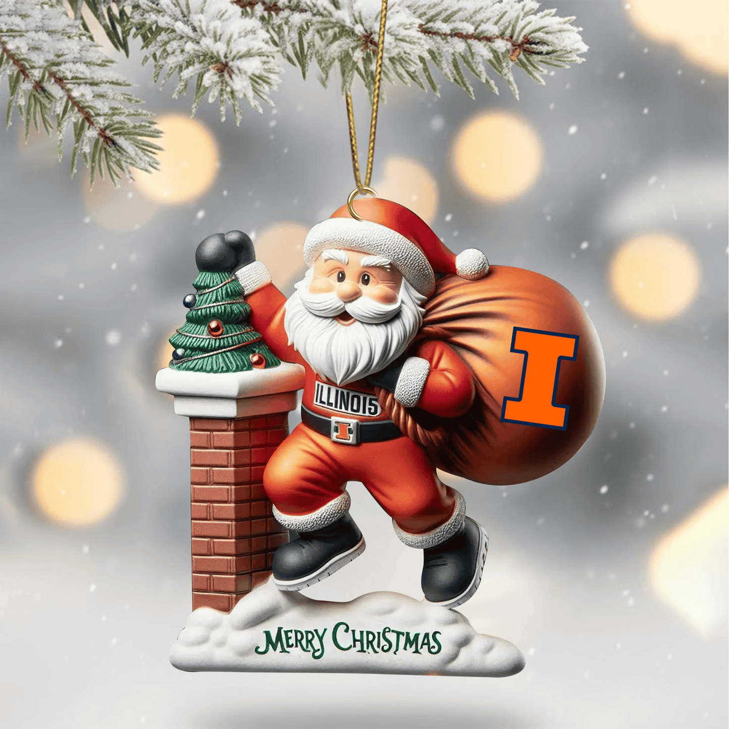 COMBO IFI CHRISTMAS TREE TOPPER WITH ORNAMENT DAT