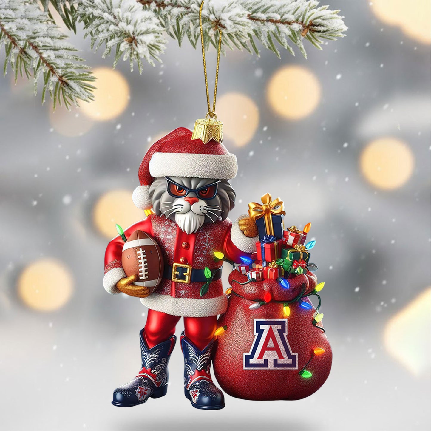 COMBO AWC CHRISTMAS TREE TOPPER WITH ORNAMENT DAT