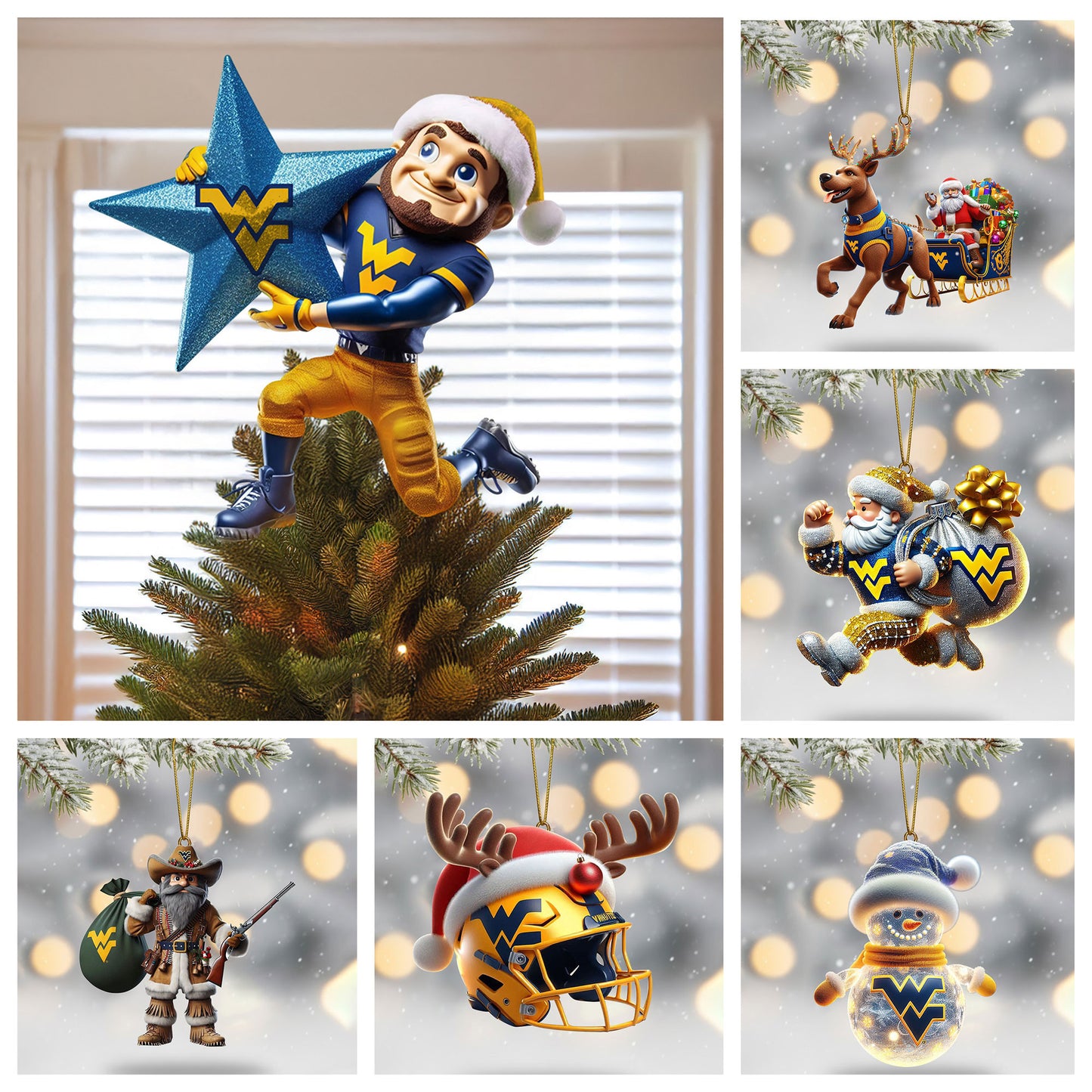 COMBO WVM CHRISTMAS TREE TOPPER WITH ORNAMENT DAT