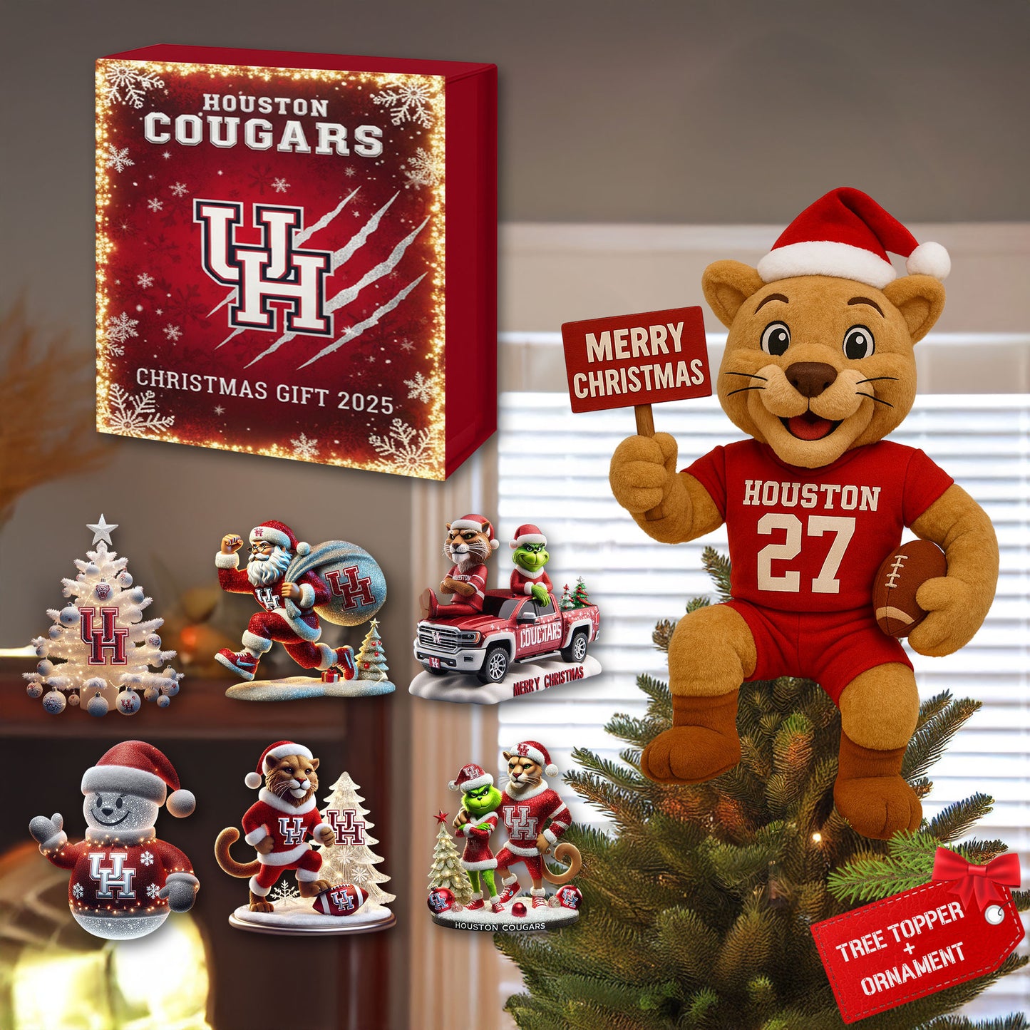 COMBO HCF CHRISTMAS TREE TOPPER WITH ORNAMENT DAT