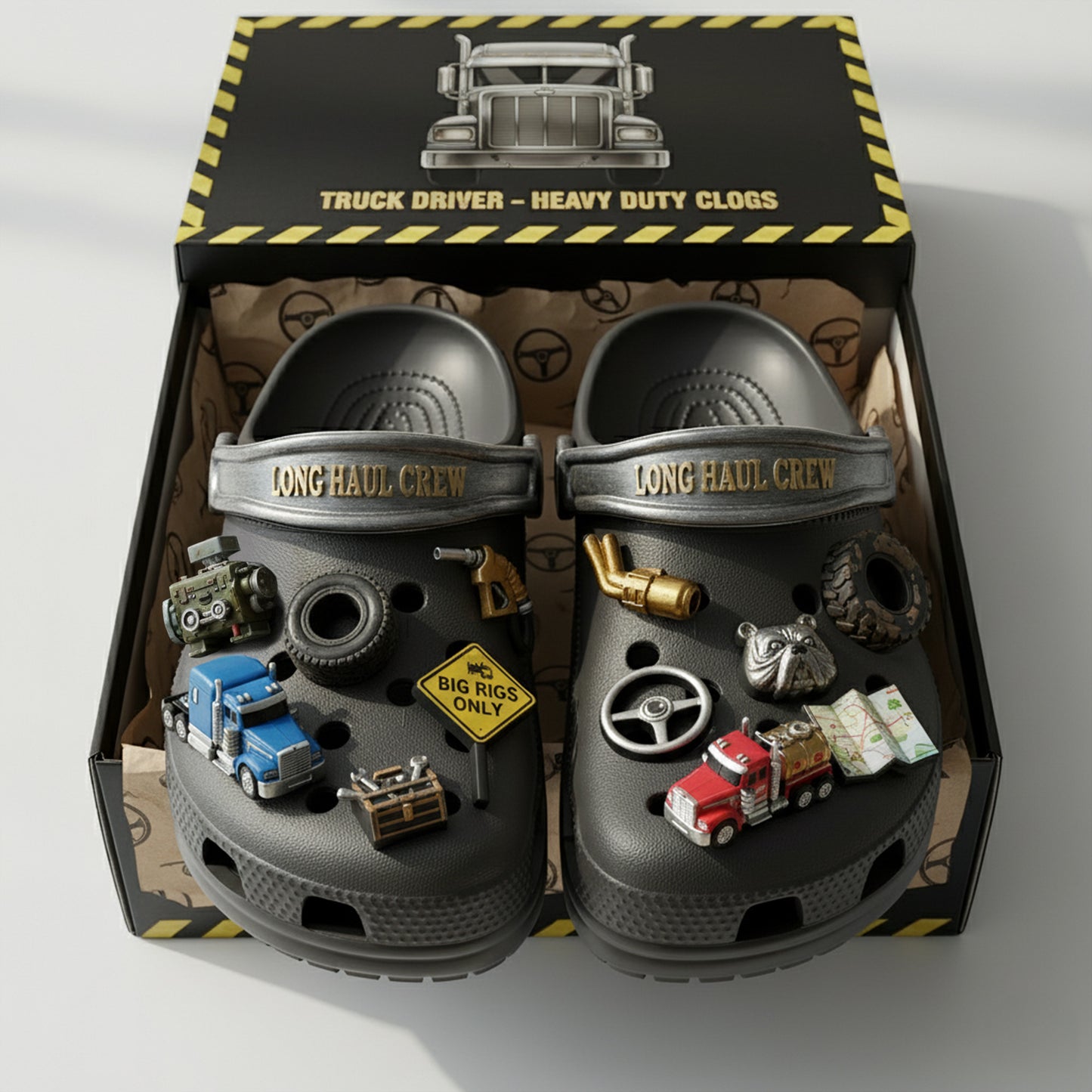 PREMIUM Truck Driver CLOGS WITH CHARMS LNTH