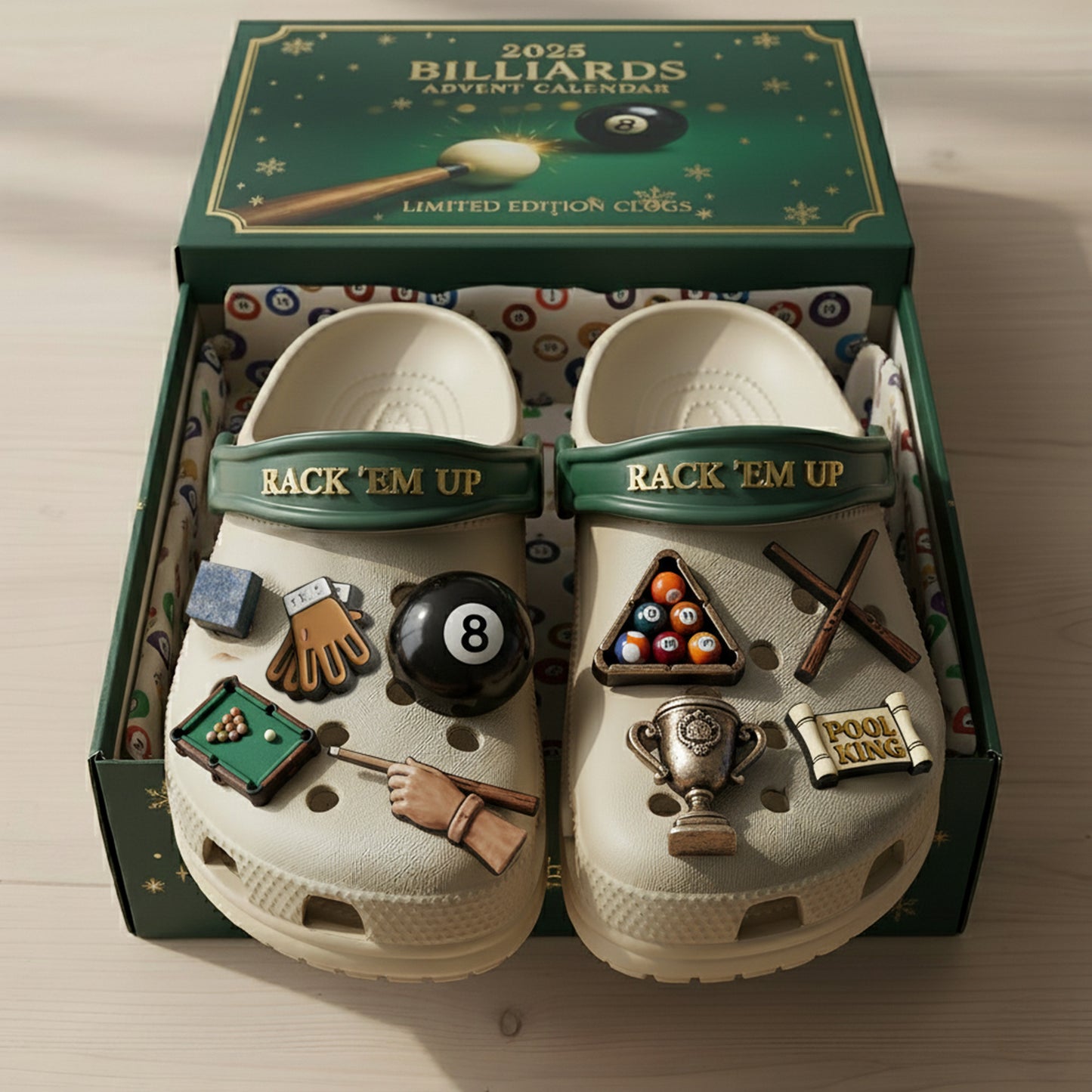 PREMIUM Billiards CLOGS WITH CHARMS LNTH
