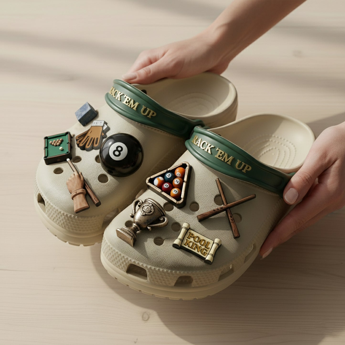 PREMIUM Billiards CLOGS WITH CHARMS LNTH