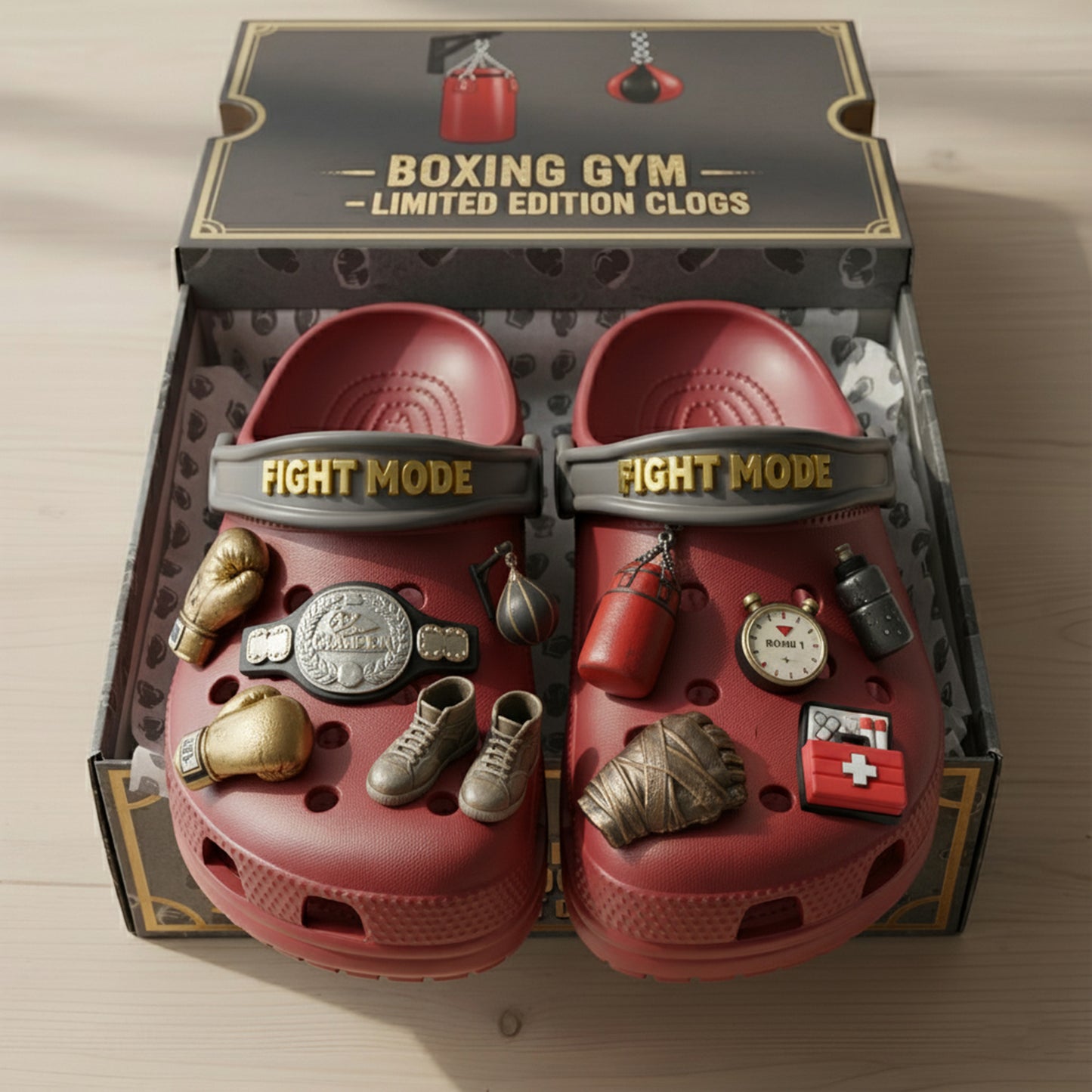 PREMIUM Boxing CLOGS WITH CHARMS LNTH